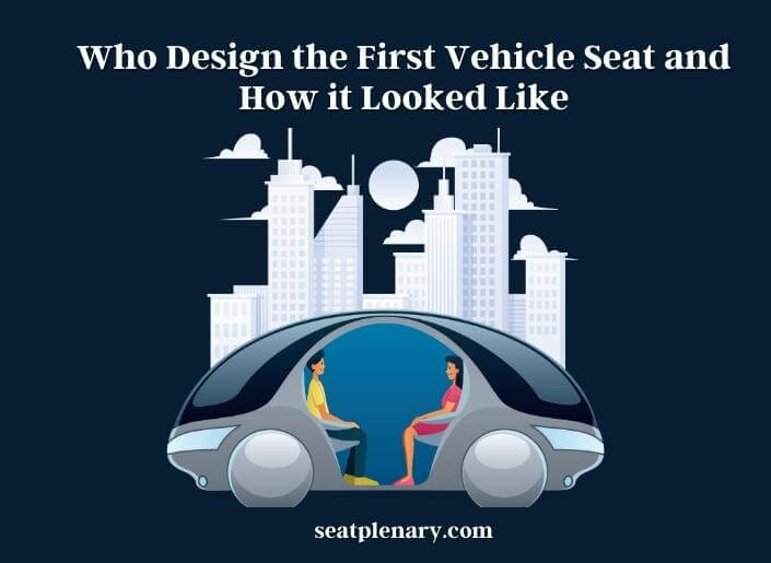 who design the first vehicle seat and how it looked like