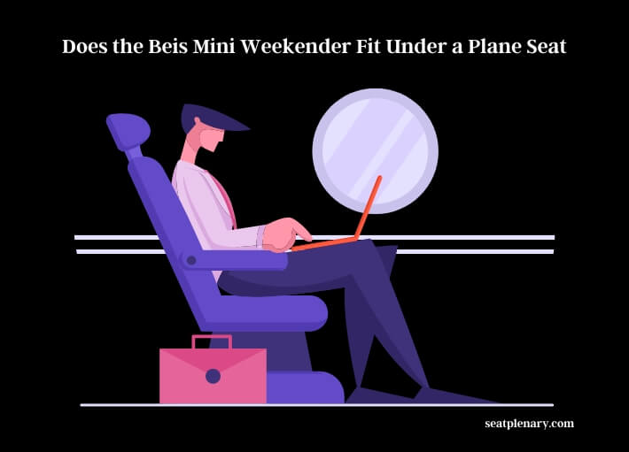 does the beis mini weekender fit under a plane seat