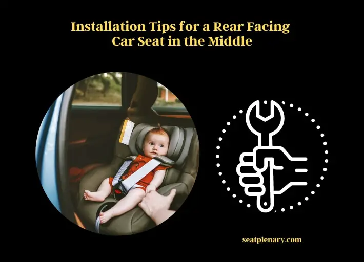 installation tips for a rear facing car seat in the middle