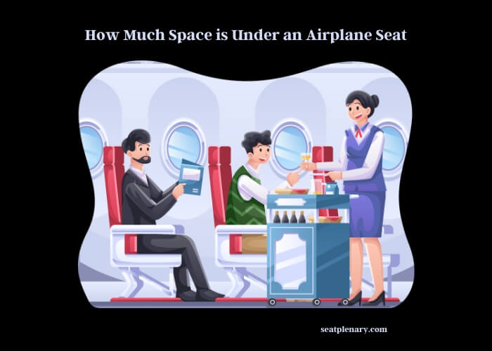 how much space is under an airplane seat