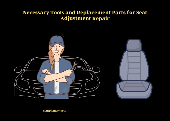 necessary tools and replacement parts for seat adjustment repair