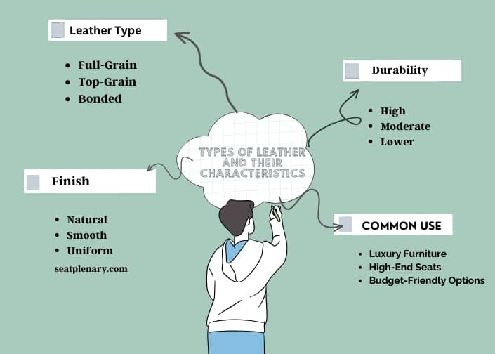 infographic (1) types of leather and their characteristics