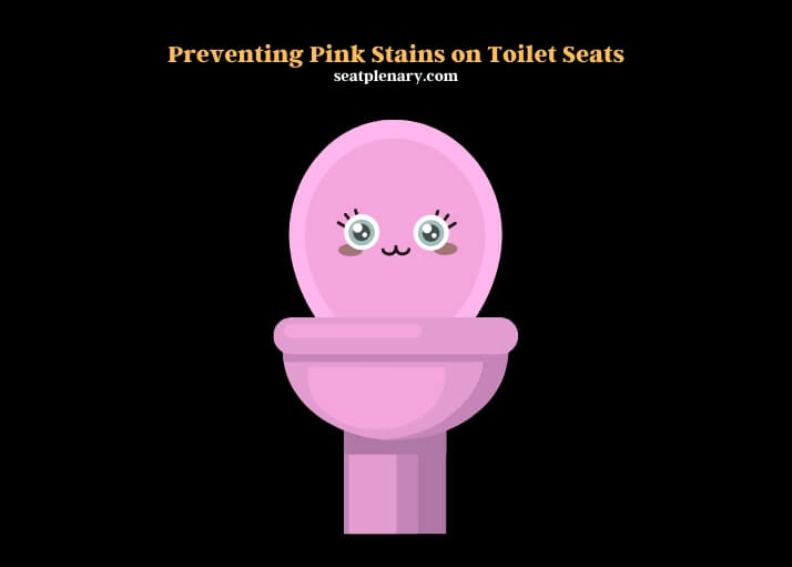 preventing pink stains on toilet seats