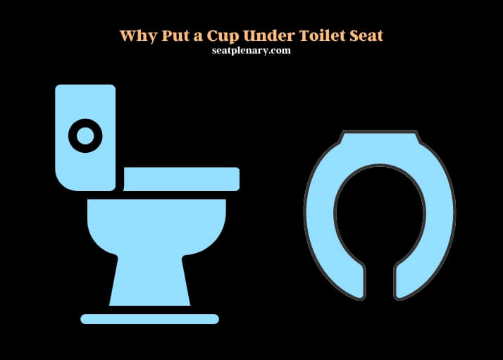 why put a cup under toilet seat